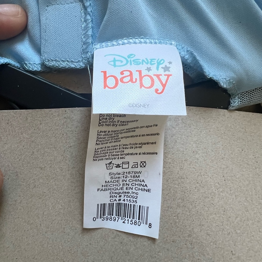 Disney Baby Cinderella Light Blue Princess Costume Dress for 12-18 months - Picture 6 of 7